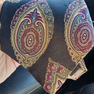 Christian Dior Mens Silk Paisley Vintage Tie